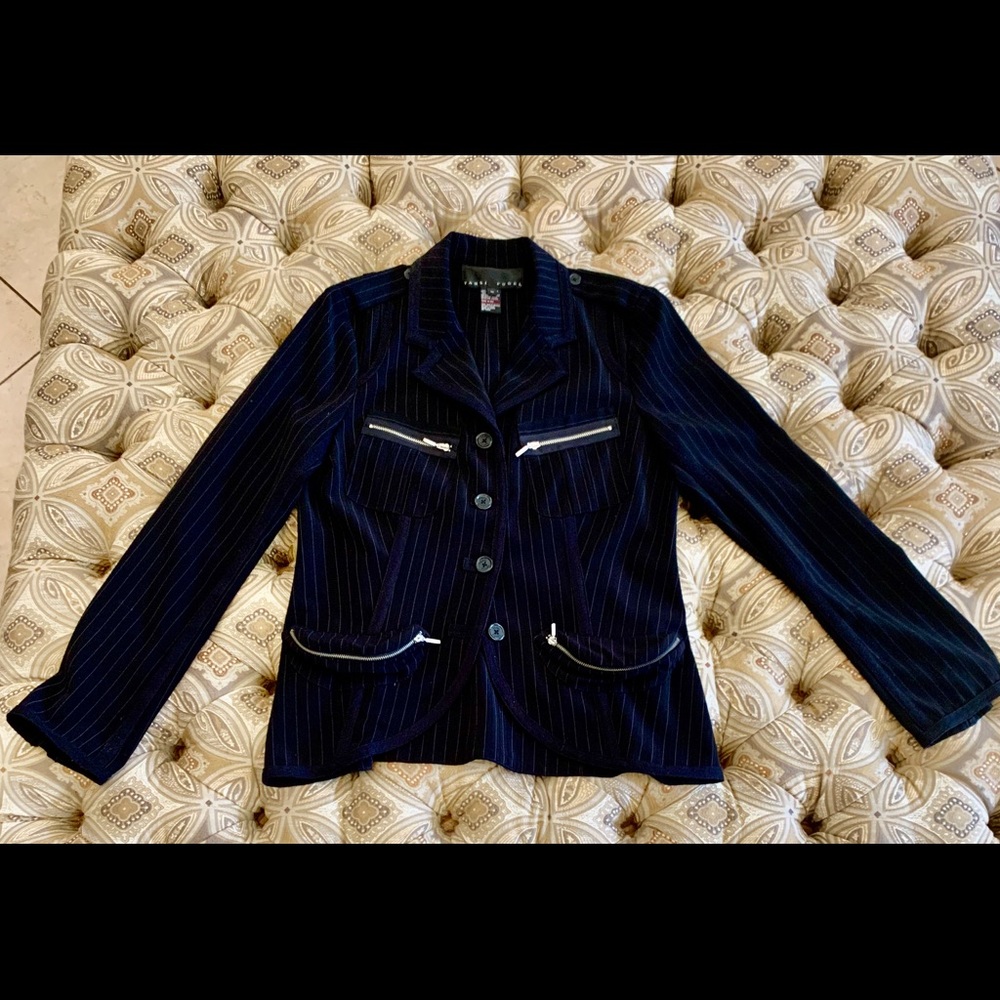 Yansi Fugel Black Blazer Size 10